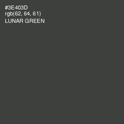 #3E403D - Lunar Green Color Image